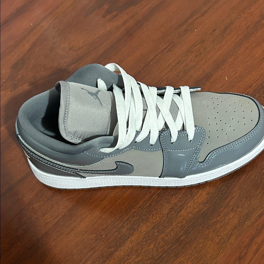 Jordan Kids Gray and White Sneakers